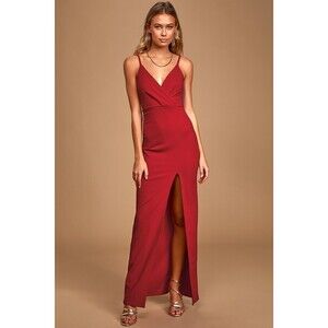 Lulus Love And Affection Red Lace Sleeveless Maxi Dress - Size S